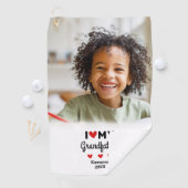 Foto Ik hou van mijn grootvader Golfer Naam Custom Golfhanddoek (Insitu)