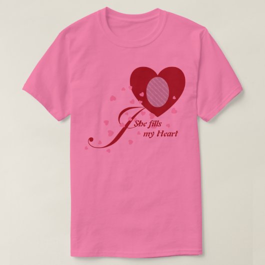 foto in een T-shirt voor het hart (Design voorkant)