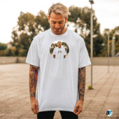 Foto in foto illustratie unieke stijl t-shirt