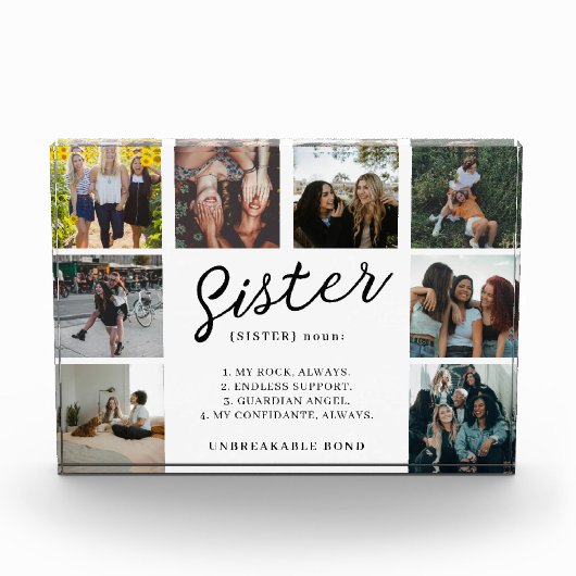 Foto in glazen blok zusterdefinitie (Voorkant)