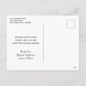 Foto in Goud Lijst met Pine Branches Kerst Feestdagenkaart (Achterkant)