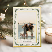 Foto in grenen lijst folie feestdagenkaart