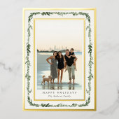 Foto in grenen lijst folie feestdagenkaart (Voorkant)