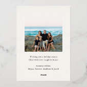 Foto in grenen lijst folie feestdagenkaart (Achterkant)