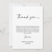 Foto in Hart Vorm Bruiloft Dank u Kaart (Achterkant)