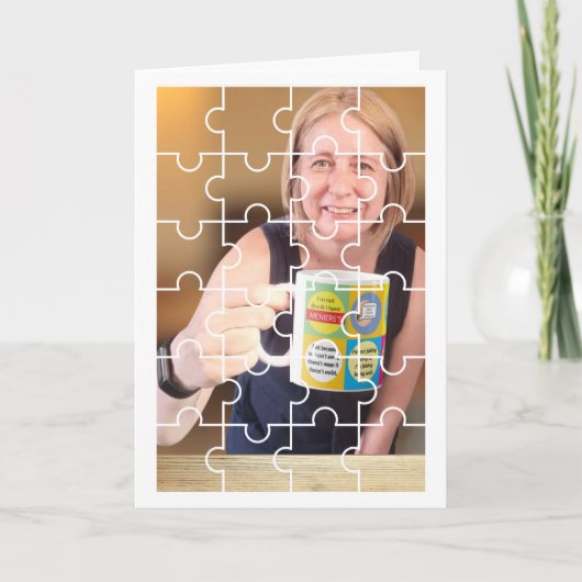 Foto in legpuzzel kaart, Gelukkige Verjaardagspuzz Kaart (Voorkant)