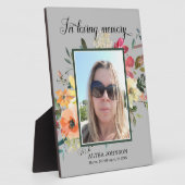 Foto In liefdevol geheugen teken Tafelblad Plaque Fotoplaat (Zijkant)