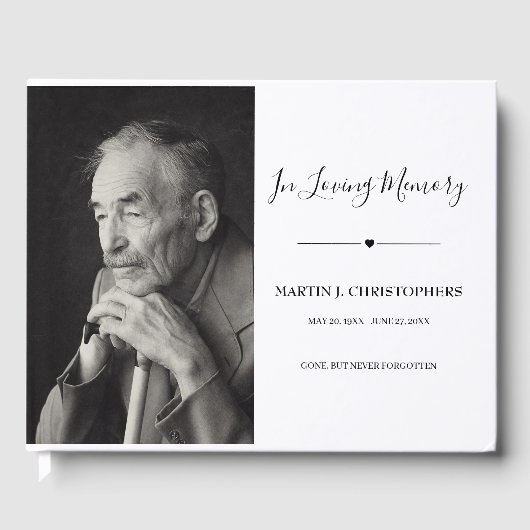 Foto in Loving Memory Funeral Gastenboek (Voorkant)