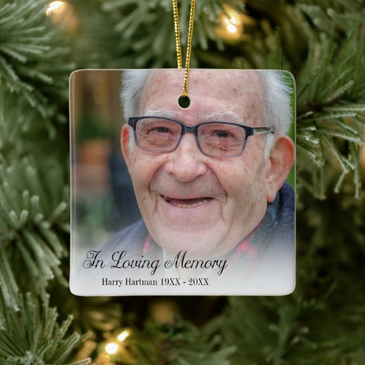 Foto in Loving Memory Keramisch Ornament (Boom)
