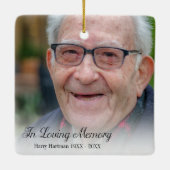Foto in Loving Memory Keramisch Ornament (Achterkant)
