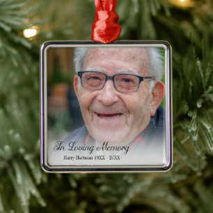 Foto in Loving Memory Metalen Ornament