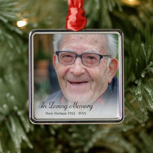 Foto in Loving Memory Metalen Ornament (Boom)