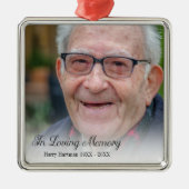 Foto in Loving Memory Metalen Ornament (Voorkant)