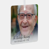 Foto in Loving Memory Metalen Ornament (Voorkant Rechts)