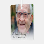 Foto in Loving Memory Metalen Ornament (Voorkant links)