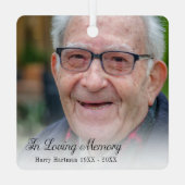 Foto in Loving Memory Metalen Ornament (Achterkant)