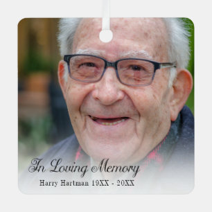 Foto in Loving Memory Metalen Ornament