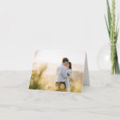 Foto Indigo Blue Cream Wildflower Wedding Aankondiging (Voorkant)
