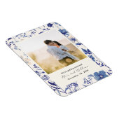 Foto Indigo Blue Wildflower Bewaar de datummagneet Magneet (Rechterzijde)