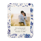 Foto Indigo Blue Wildflower Bewaar de datummagneet Magneet (Verticaal)