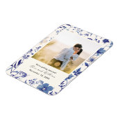 Foto Indigo Blue Wildflower Bewaar de datummagneet Magneet (Linkerzijde)