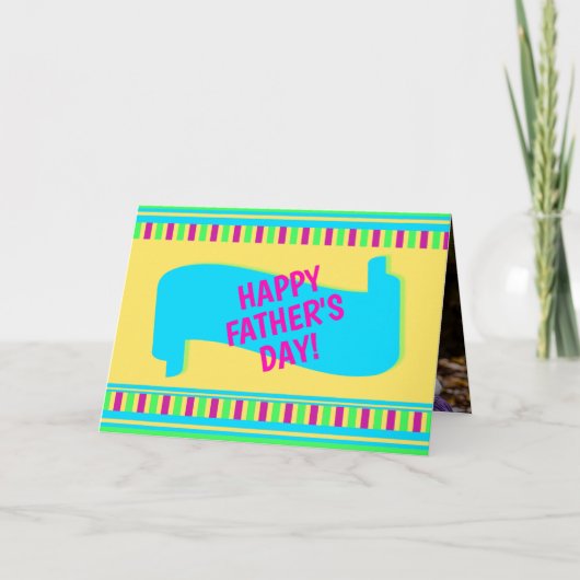 Foto Inside Cute Personalized Fathers Day Kaart (Voorkant)