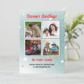 Foto Instagram Collage Christmas Kaart (Staand voorkant)