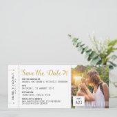 Foto instapend Pass Destination Save the Date (Staand voorkant)