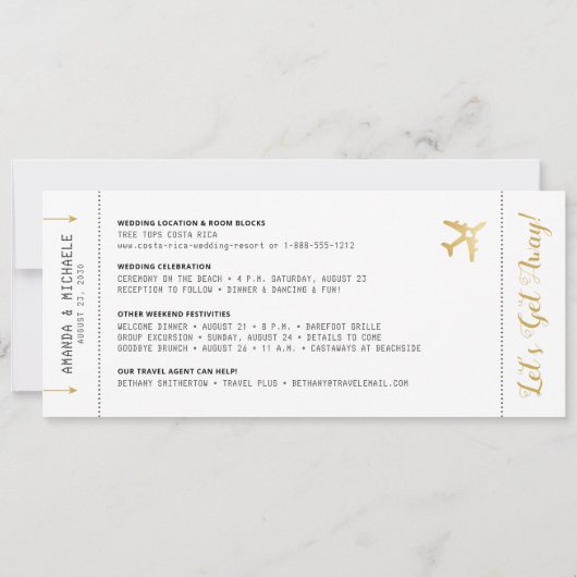 Foto instapend Pass Destination Save the Date (Achterkant)