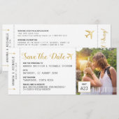Foto instapend Pass Destination Save the Date (Voorkant / Achterkant)