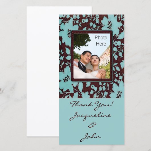 Foto invoegen Kaarten ~ Dank u bruiloft foto Kaart (Voorkant / Achterkant)