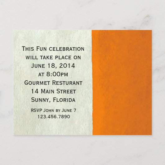 FOTO-INVOER ~ Briefkaart/uitnodiging op zaterdag Uitnodiging Briefkaart (Achterkant)