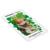 Foto: Irish Shamrocks Baby Announement Magneet (Rechterzijde)