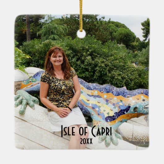 Foto Isle of Capri Italy Europe Travel Keramisch Ornament (Achterkant)