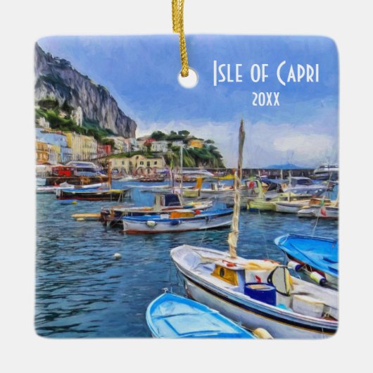 Foto Isle of Capri Italy Europe Travel Keramisch Ornament (Voorkant)