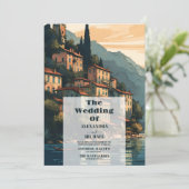 Foto Italië Comomeer Bestemming Bruiloft Kaart (Staand voorkant)