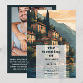 Foto Italië Comomeer Bestemming Bruiloft Kaart (Voorkant / Achterkant)