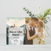 Foto Italië Comomeer Bestemming Bruiloft Save The Date (Staand voorkant)