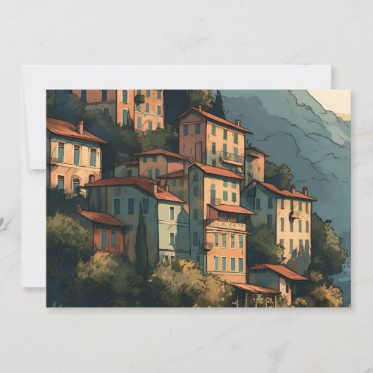 Foto Italië Comomeer Bestemming Bruiloft Save The Date (Achterkant)