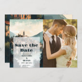 Foto Italië Comomeer Bestemming Bruiloft Save The Date (Voorkant / Achterkant)