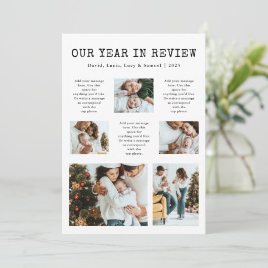Foto Jaaroverzicht Kerstkaart (Staand voorkant)