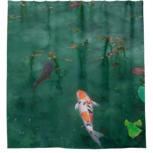 foto Japanse Koi Fish Natuur Douchegordijn (Voorkant)