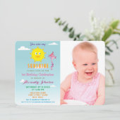 Foto Je bent mijn zonneschijn, meisje 1e verjaarda Kaart (Staand voorkant)