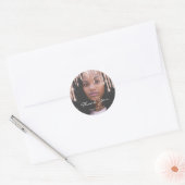 Foto: Je naam bruiloft voor Roos Glitter Ronde Sticker (Envelop)