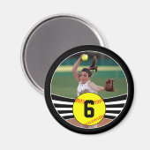 Foto & Jersey Number Fastpitch Softball Magnet (Voorkant / Achterkant)