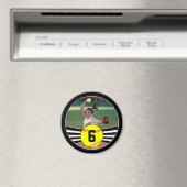 Foto & Jersey Number Fastpitch Softball Magnet (Insitu (Vaatwasser))