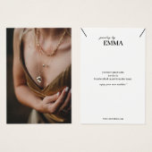 Foto: Jewelry Ketting Display Kaart (Voorkant /achterkant)