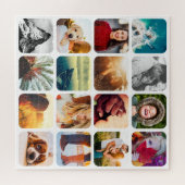 Foto Jigzaag Puzzle Sjabloon White Rond Legpuzzel (Horizontaal)