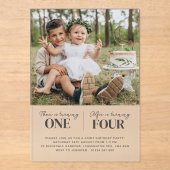 Foto: Joint First Birthday Invitation Acryl Uitnodigingen (Voorkant)