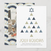 Foto Jolly Feestdagen kerstboom vakantie Kaart (Voorkant / Achterkant)